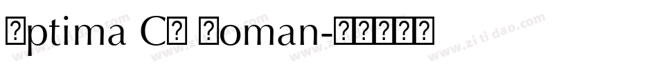 Optima CE Roman字体转换